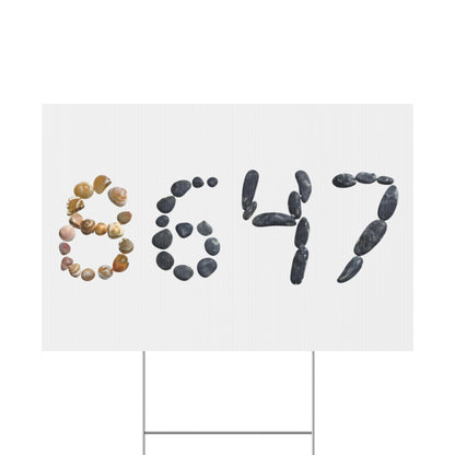 8647 seashells yard sign