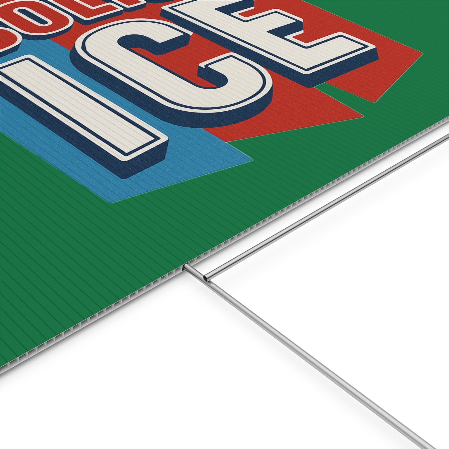 Dark Green Abolish ICE Yard Sign