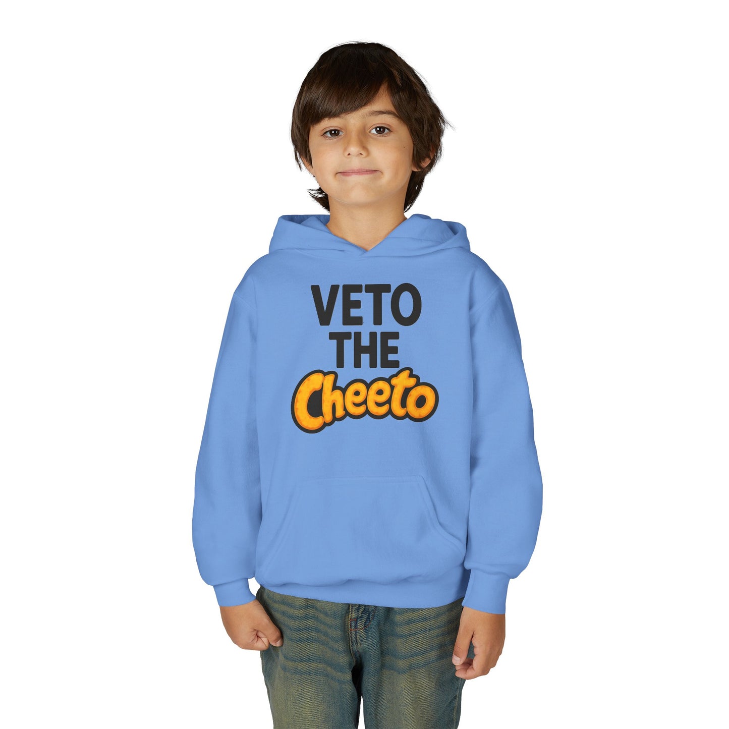 Veto the Cheeto Youth Hoodie – Tiny but Defiant