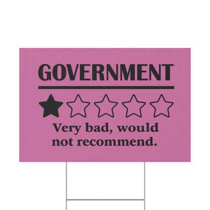 Pink Yard Sign - 1/5 Stars Would Not Recommend