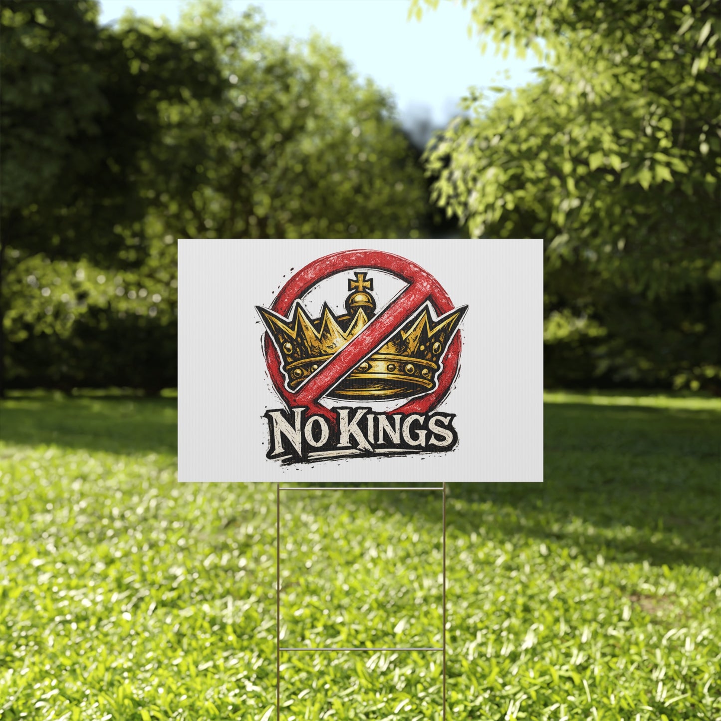 No Kings Yard Sign – Stand for Democracy