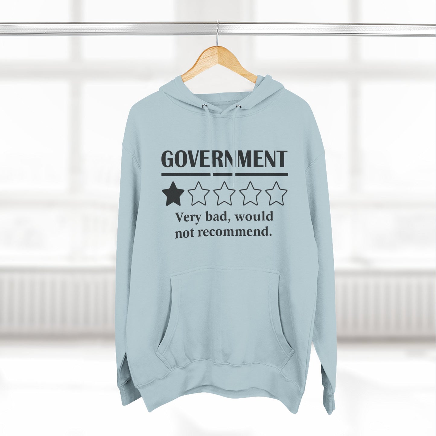 Fleece Hoodie with 1/5 Stars Would Not Recommend Design