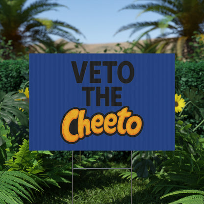 Dark Blue Veto the Cheeto Yard Sign