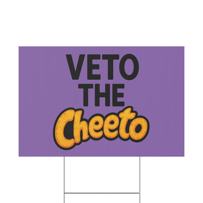 Light Purple Veto the Cheeto Yard Sign