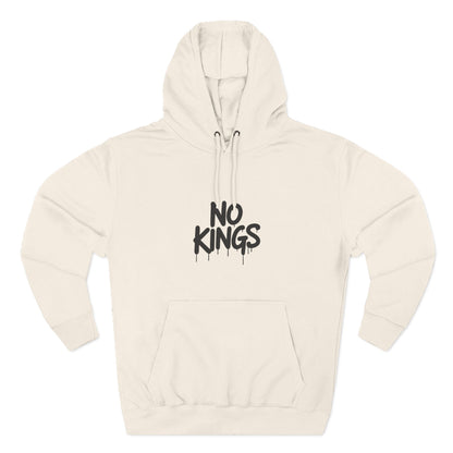 No Kings Spray Paint Protest Fleece Hoodie
