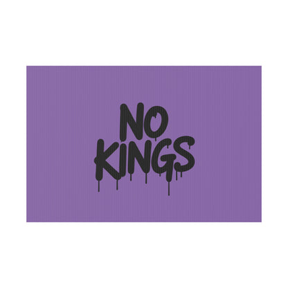Light Purple Spray Paint No Kings Protest Yard Sign