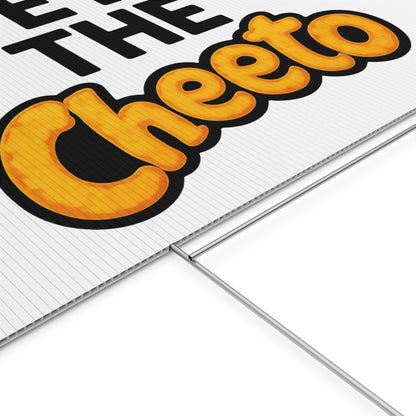 White Veto the Cheeto Yard Sign