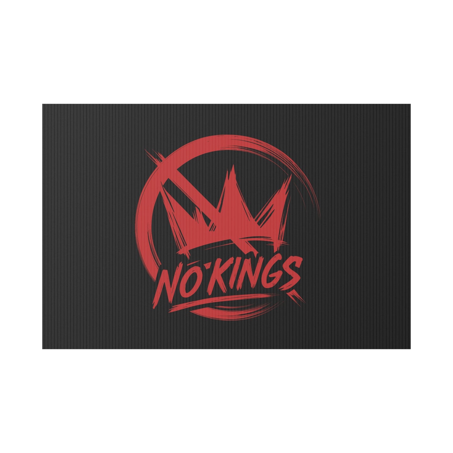 Black “No Kings” Protest Yard Sign