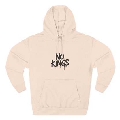 No Kings Spray Paint Protest Fleece Hoodie