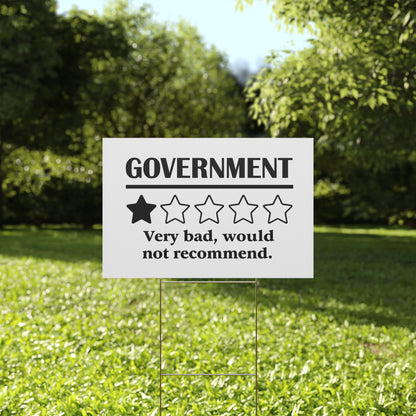Yard Sign - 1/5 Stars Would Not Recommend - protest shirt from No Kings Store