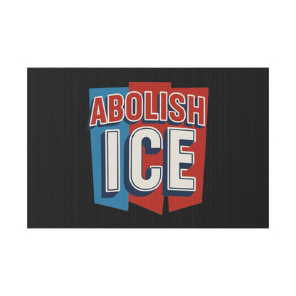 Black Abolish ICE Yard Sign