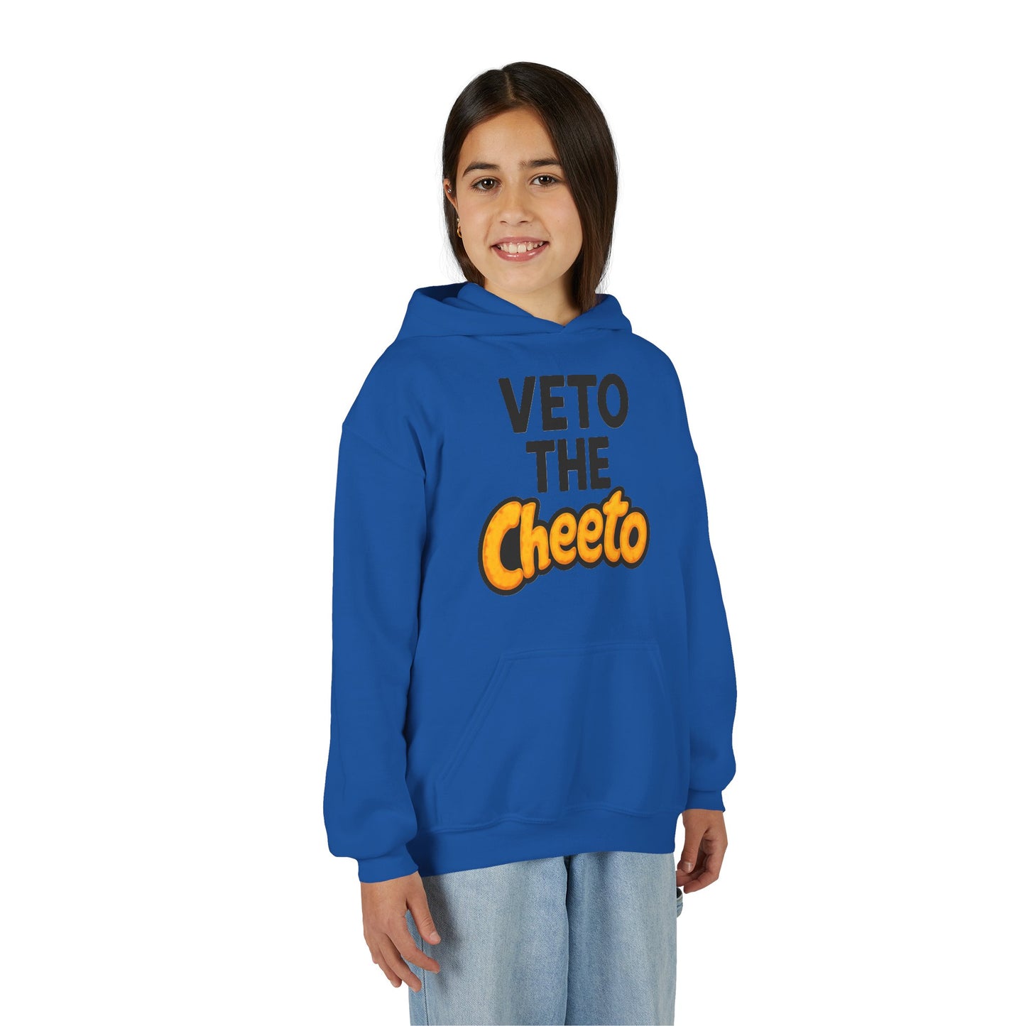 Veto the Cheeto Youth Hoodie – Tiny but Defiant