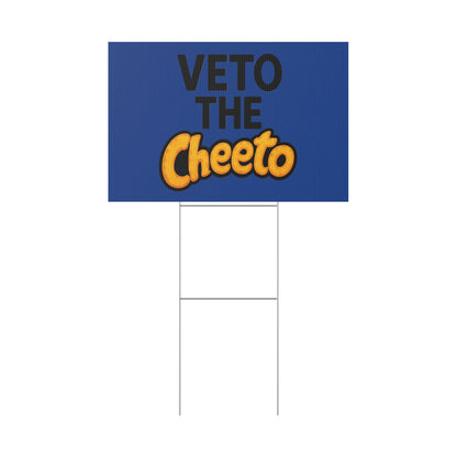 Dark Blue Veto the Cheeto Yard Sign