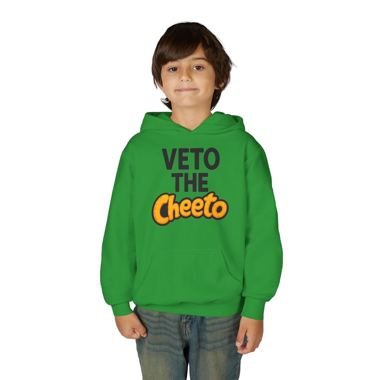 Veto the Cheeto Youth Hoodie – Tiny but Defiant