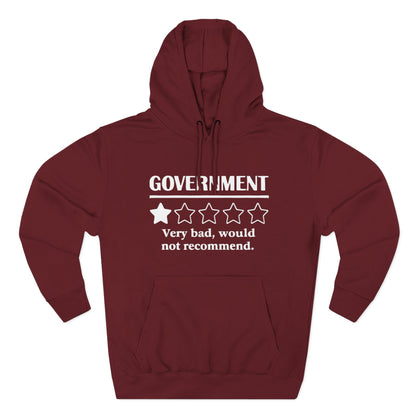 Fleece Hoodie with 1/5 Stars Would Not Recommend Design
