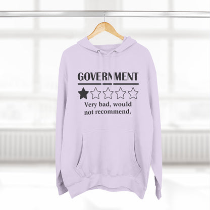 Fleece Hoodie with 1/5 Stars Would Not Recommend Design
