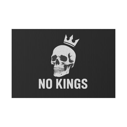 Black Yard Sign - 'No Kings' Design