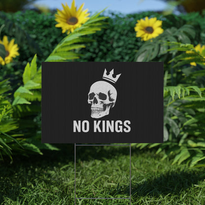 Black Yard Sign - 'No Kings' Design - protest shirt from No Kings Store