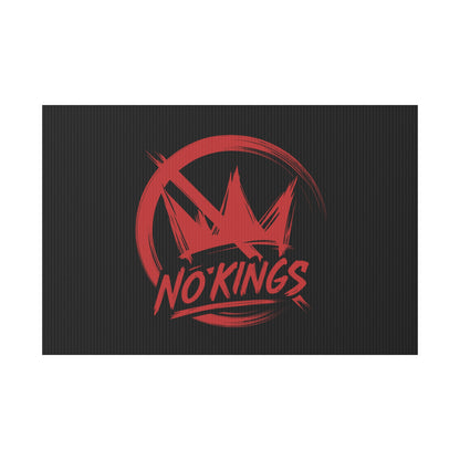 Black “No Kings” Protest Yard Sign