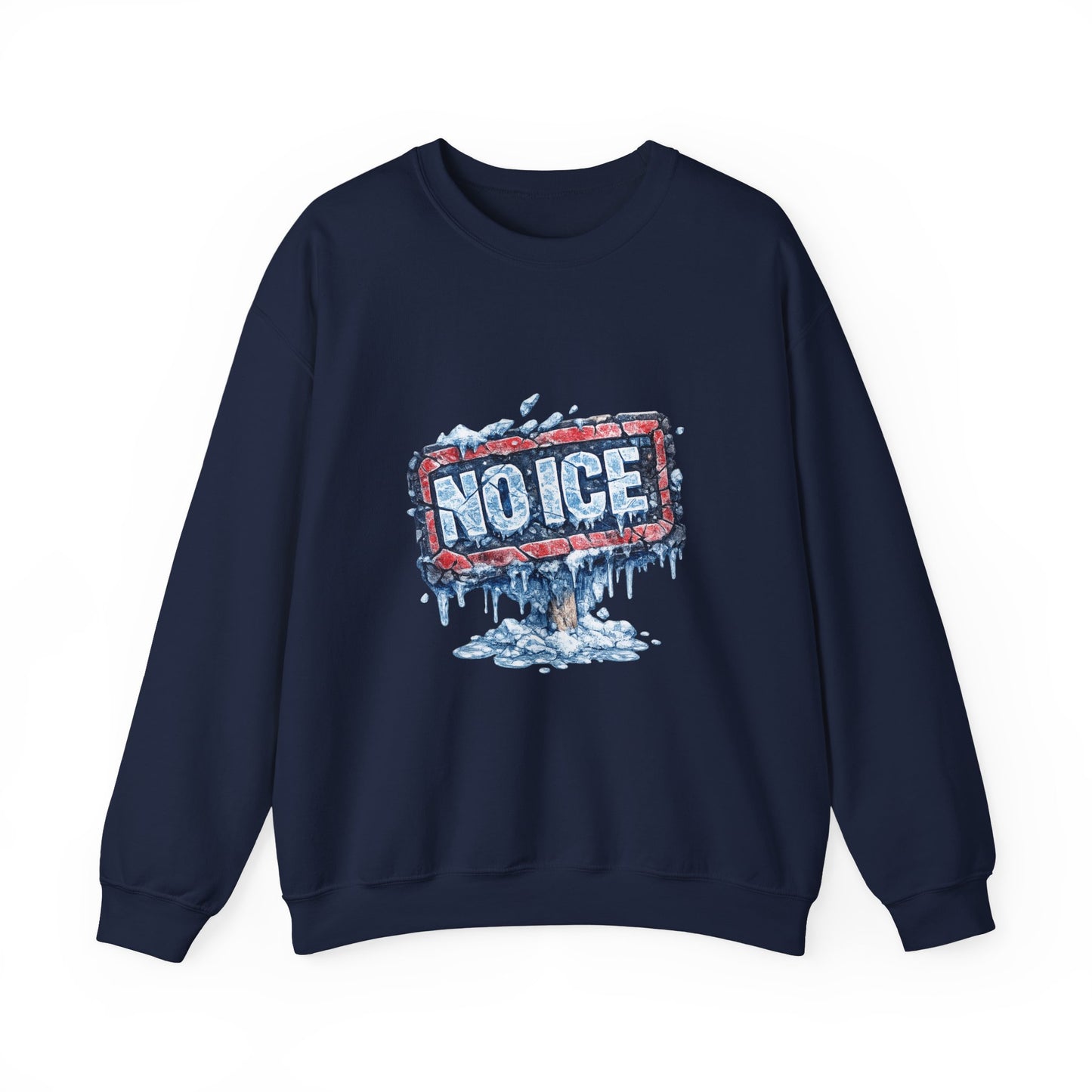 "NO ICE" Icy Graffiti Design Sweatshirt