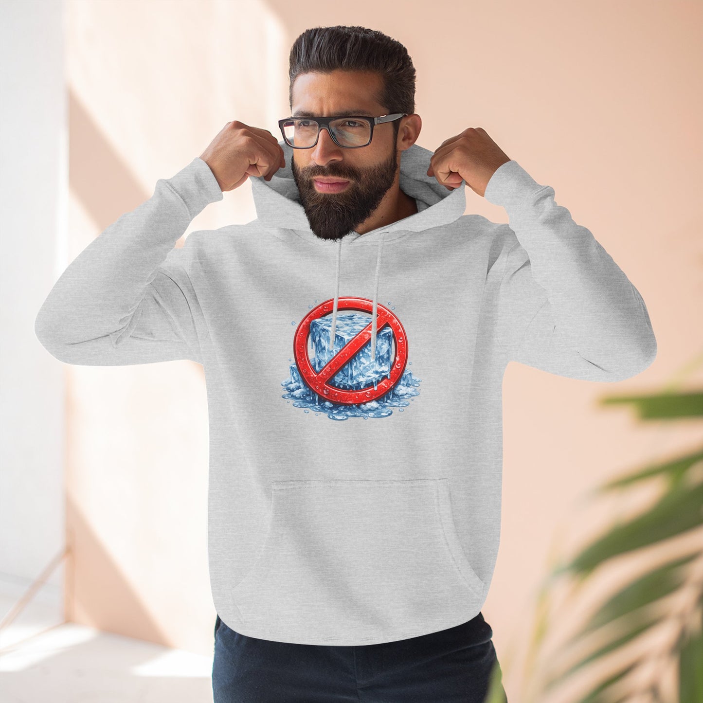 No ICE Hoodie — Anti-Ice Graphic Fleece Pullover - protest hoodie from No Kings Store