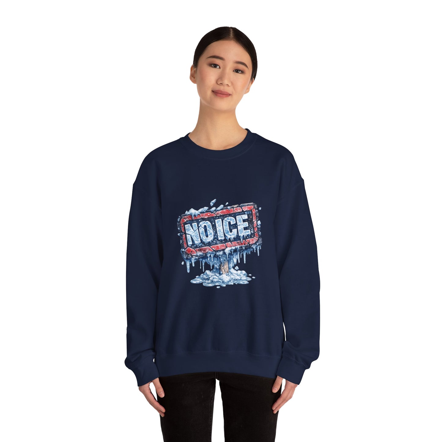 "NO ICE" Icy Graffiti Design Sweatshirt
