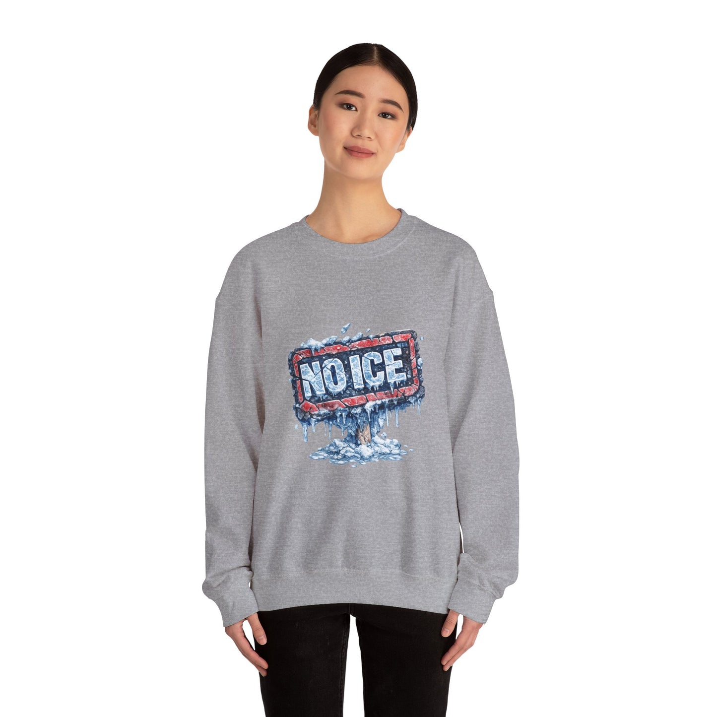 "NO ICE" Icy Graffiti Design Sweatshirt