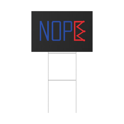 Black NOPE Crown Yard Sign – Defy the Throne