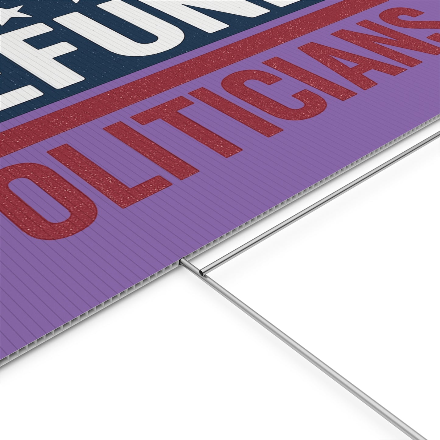 Light Purple Defund Politicians yard sign