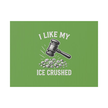 Light Green Crushed ICE Protest Yard Sign