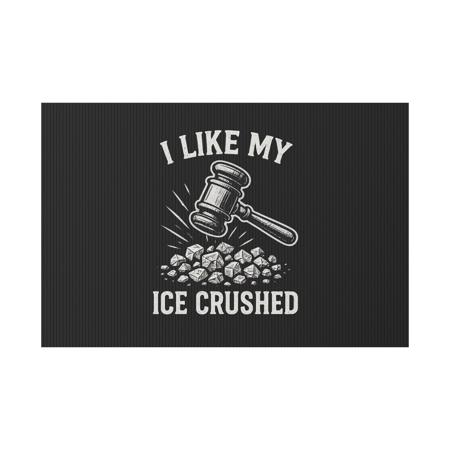 Black Crushed ICE Protest Yard Sign