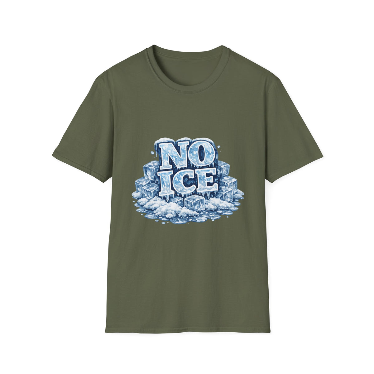 No ICE Graphic T-Shirt — Icy Block Letter Tee