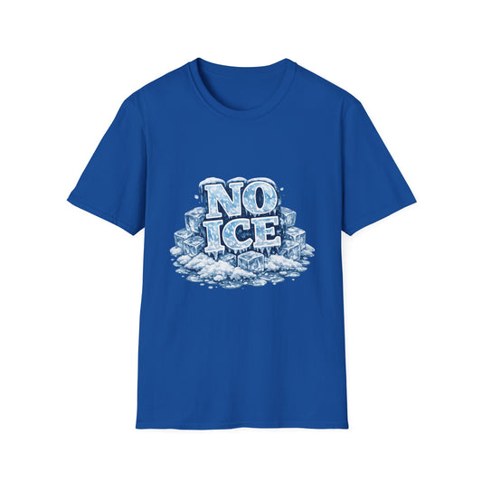 No ICE Graphic T-Shirt — Icy Block Letter Tee - protest shirt from No Kings Store