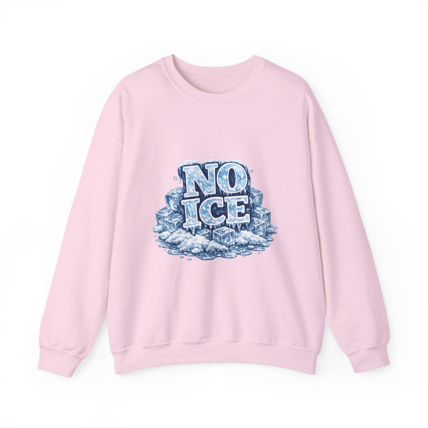 No ICE Crewneck Sweatshirt — Retro Iced Typography Graphic Sweatshirt
