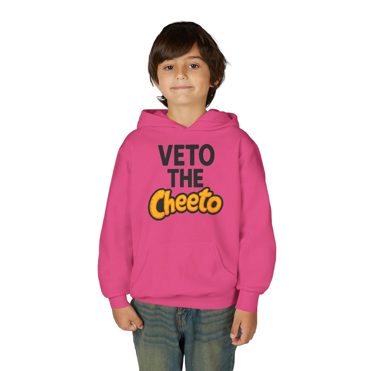 Veto the Cheeto Youth Hoodie – Tiny but Defiant