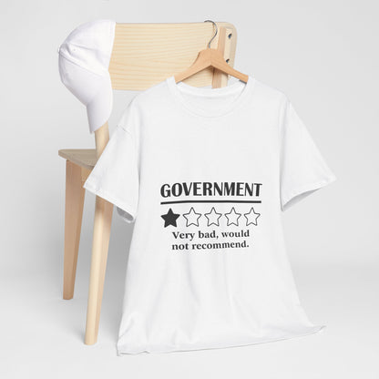 Government 1 of 5 Stars Would Not Recommend - protest shirt from No Kings Store