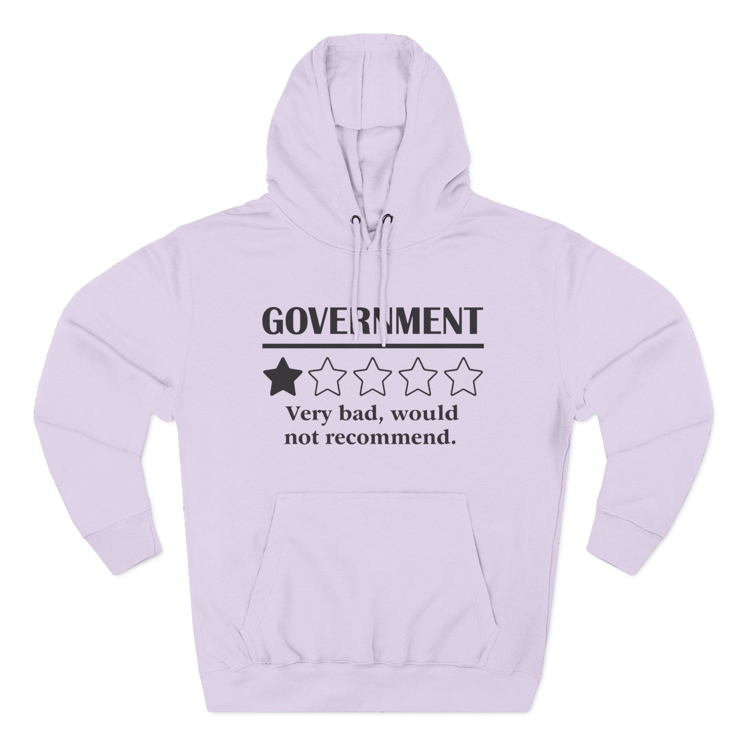 Fleece Hoodie with 1/5 Stars Would Not Recommend Design