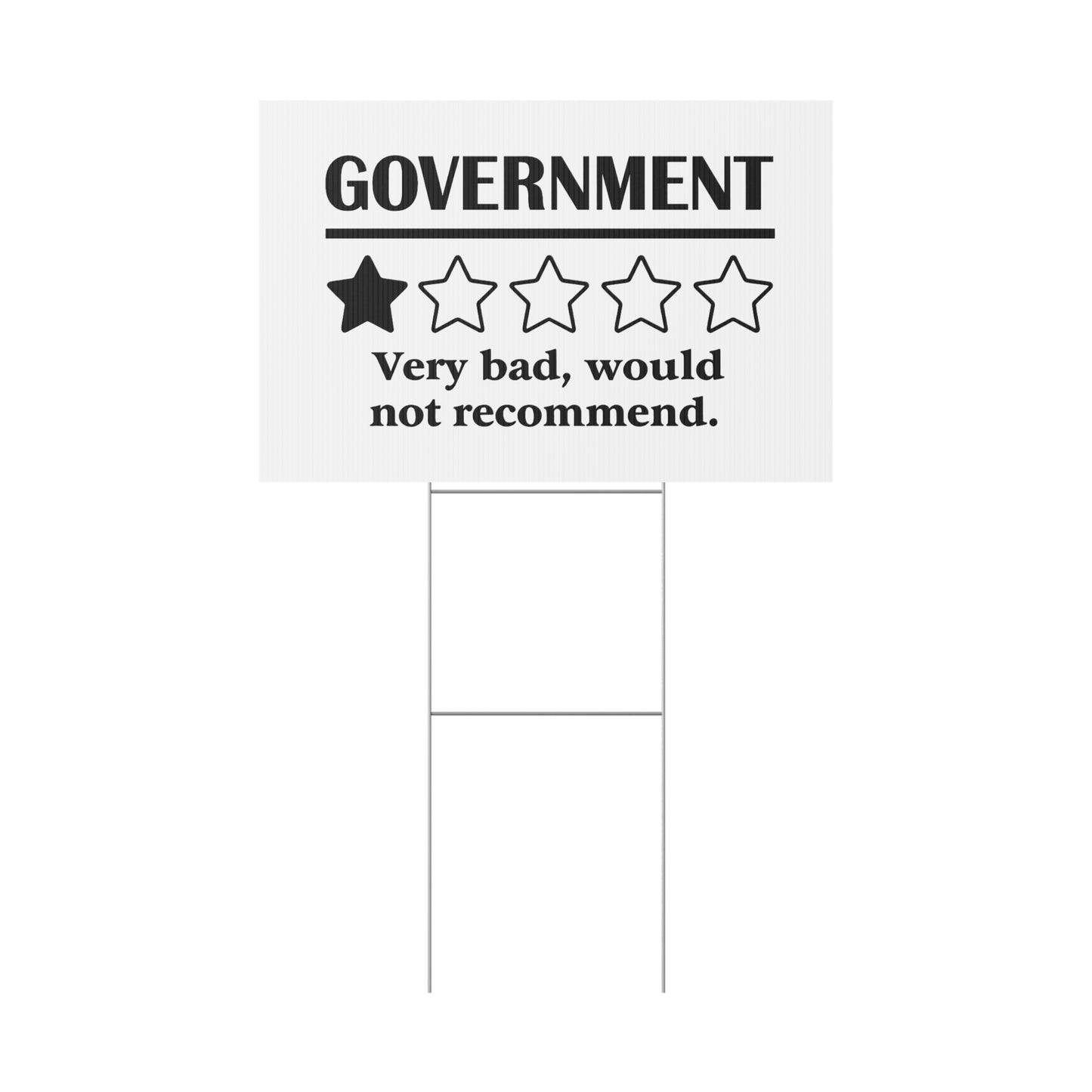 Yard Sign - 1/5 Stars Would Not Recommend