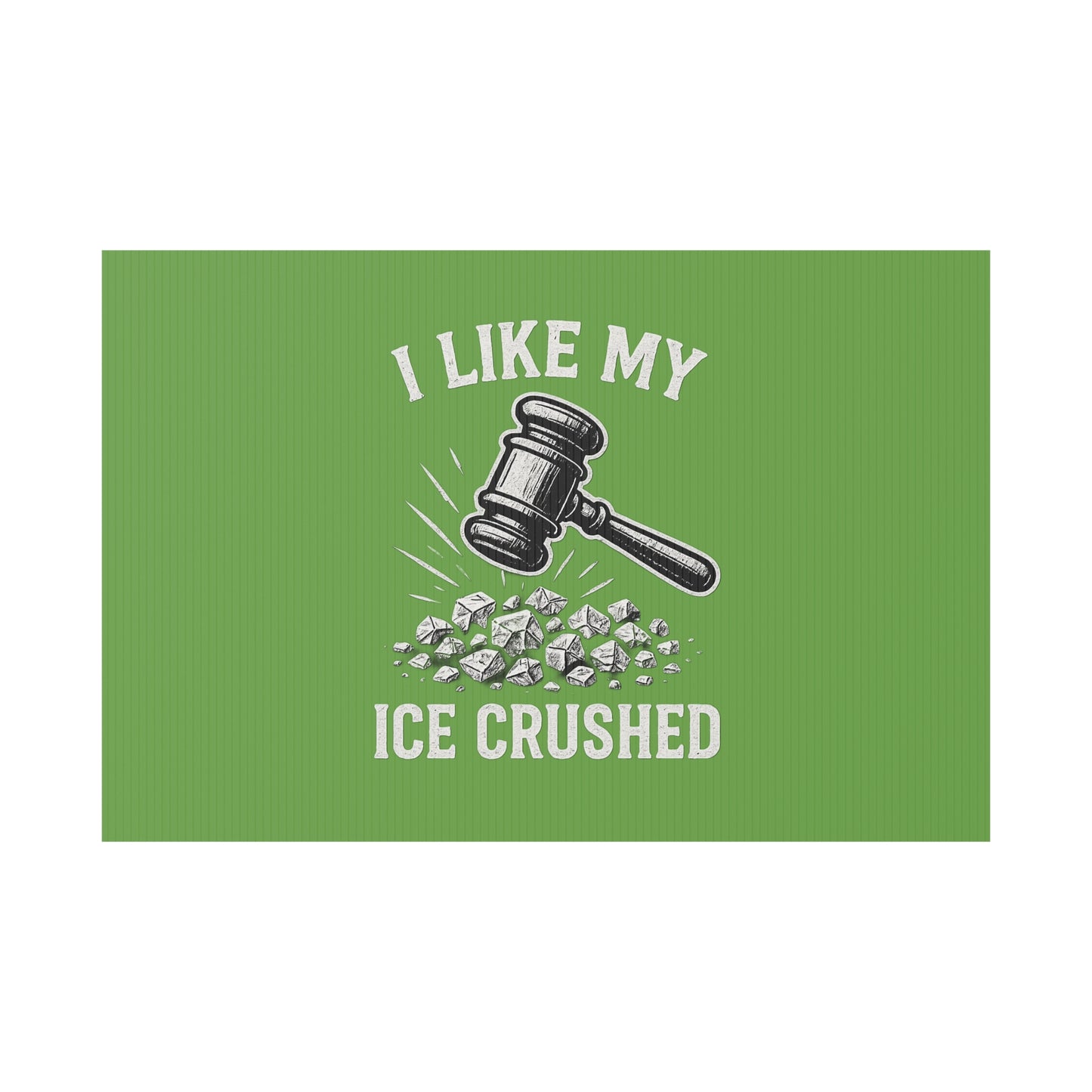 Light Green Crushed ICE Protest Yard Sign