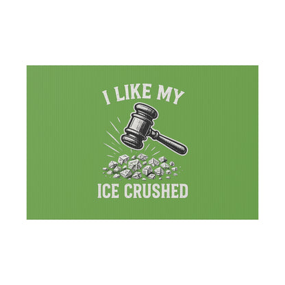Light Green Crushed ICE Protest Yard Sign
