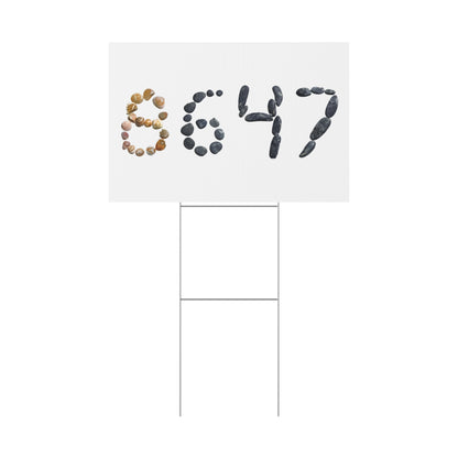 8647 seashells yard sign