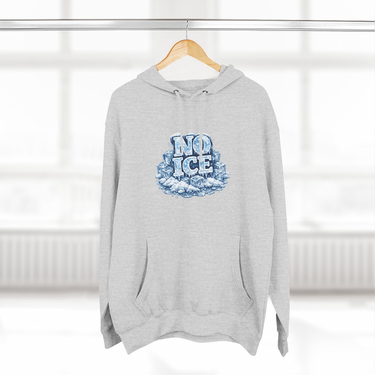 No ICE Graphic Hoodie — Funny Winter Climate Change Sweatshirt