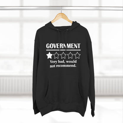 Fleece Hoodie with 1/5 Stars Would Not Recommend Design