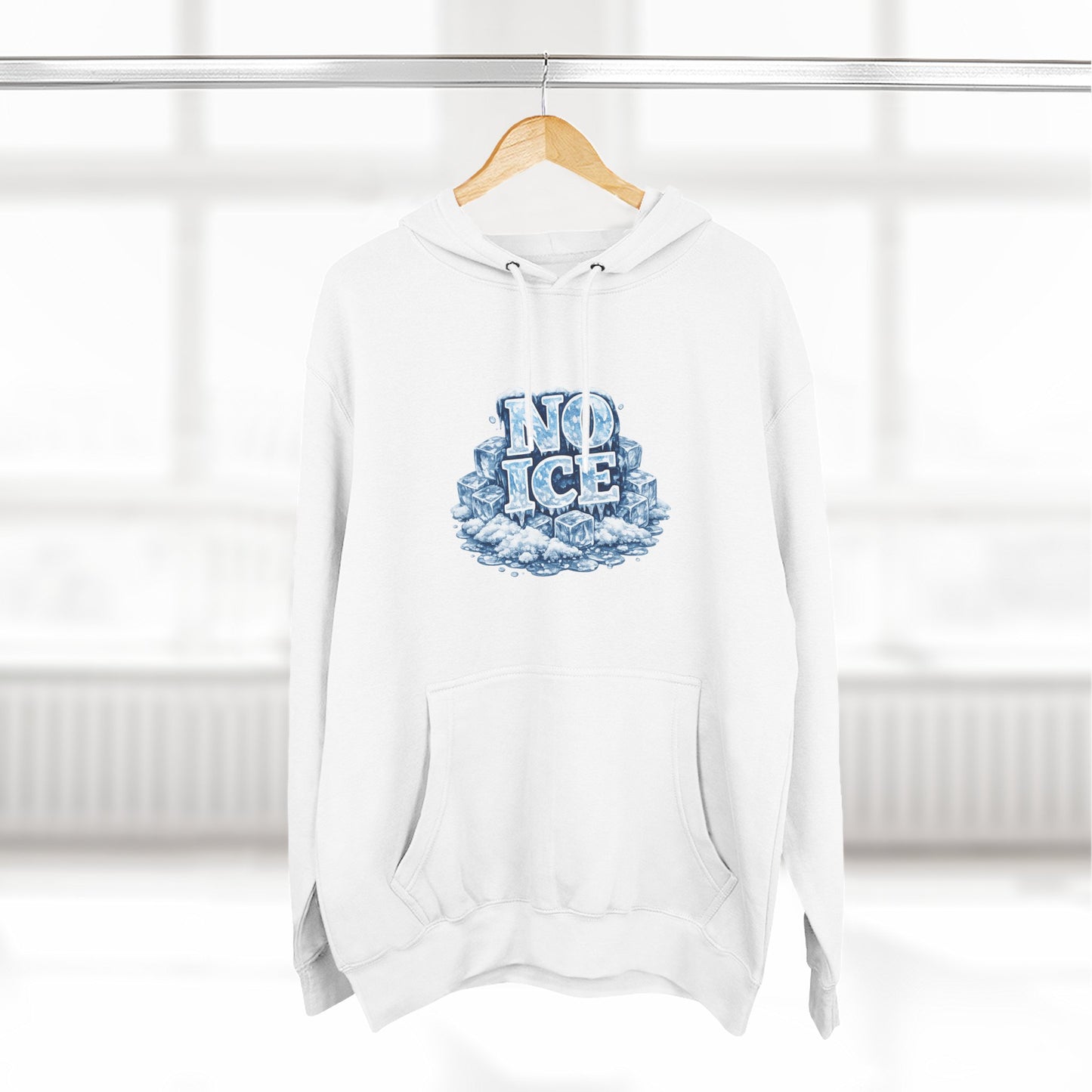 No ICE Graphic Hoodie — Funny Winter Climate Change Sweatshirt