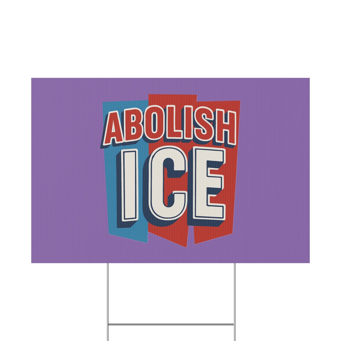 Light Purple Abolish ICE Yard Sign