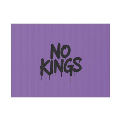 Light Purple Spray Paint No Kings Protest Yard Sign