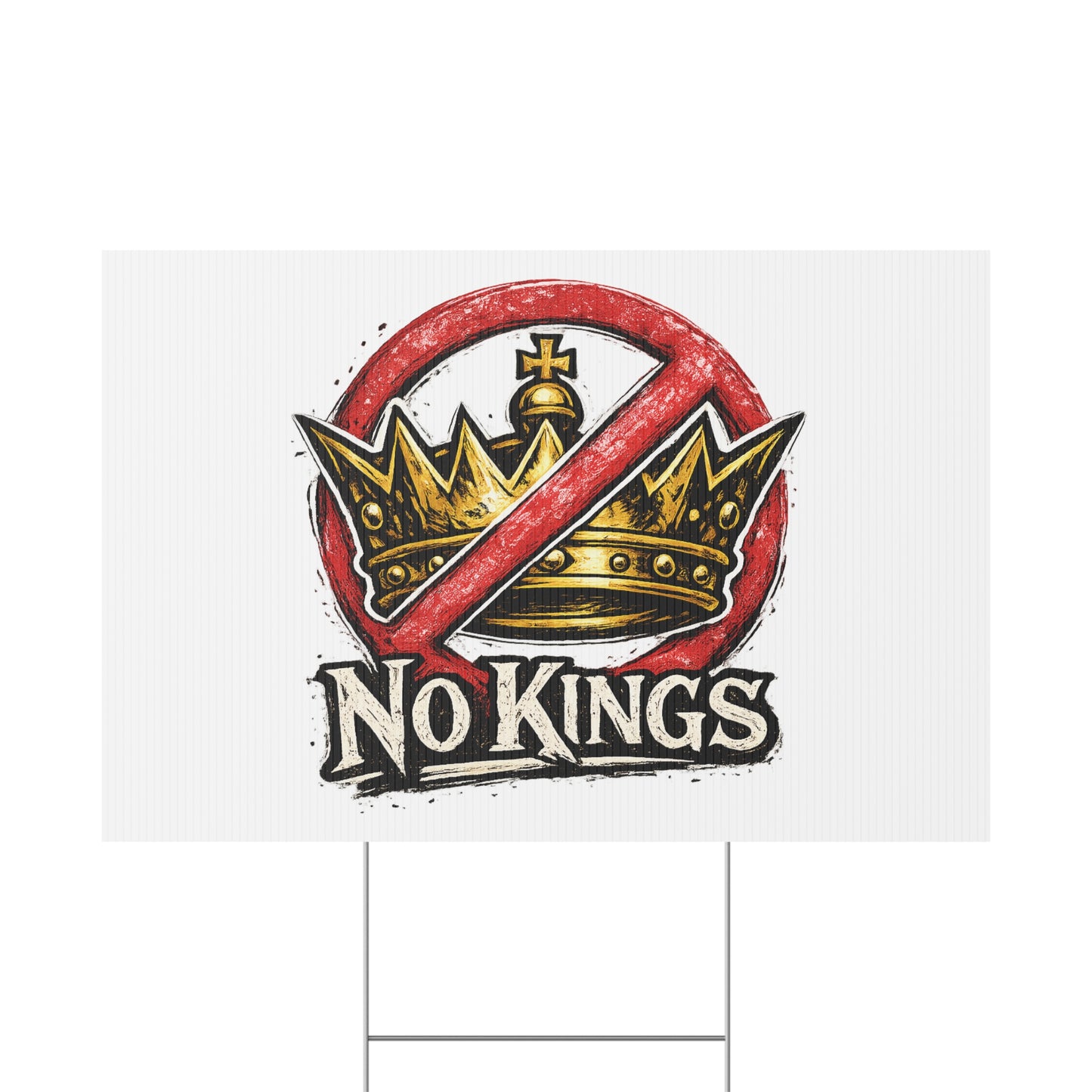 No Kings Yard Sign – Stand for Democracy