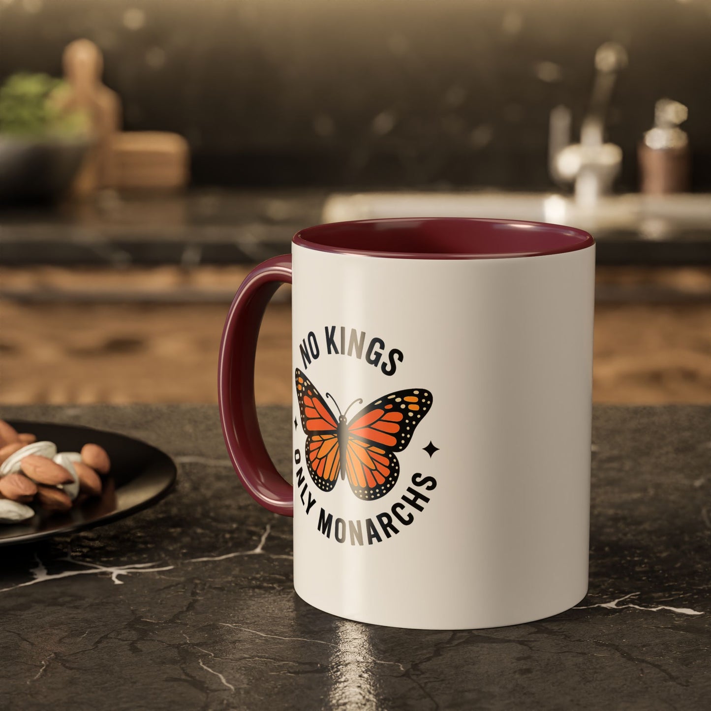No Kings Only Monarchs Coffee Mug | Unique Gift for Nature Lovers, Personalized Mug for Home or Office, Eco-Friendly Drinkware, Perfect [...]