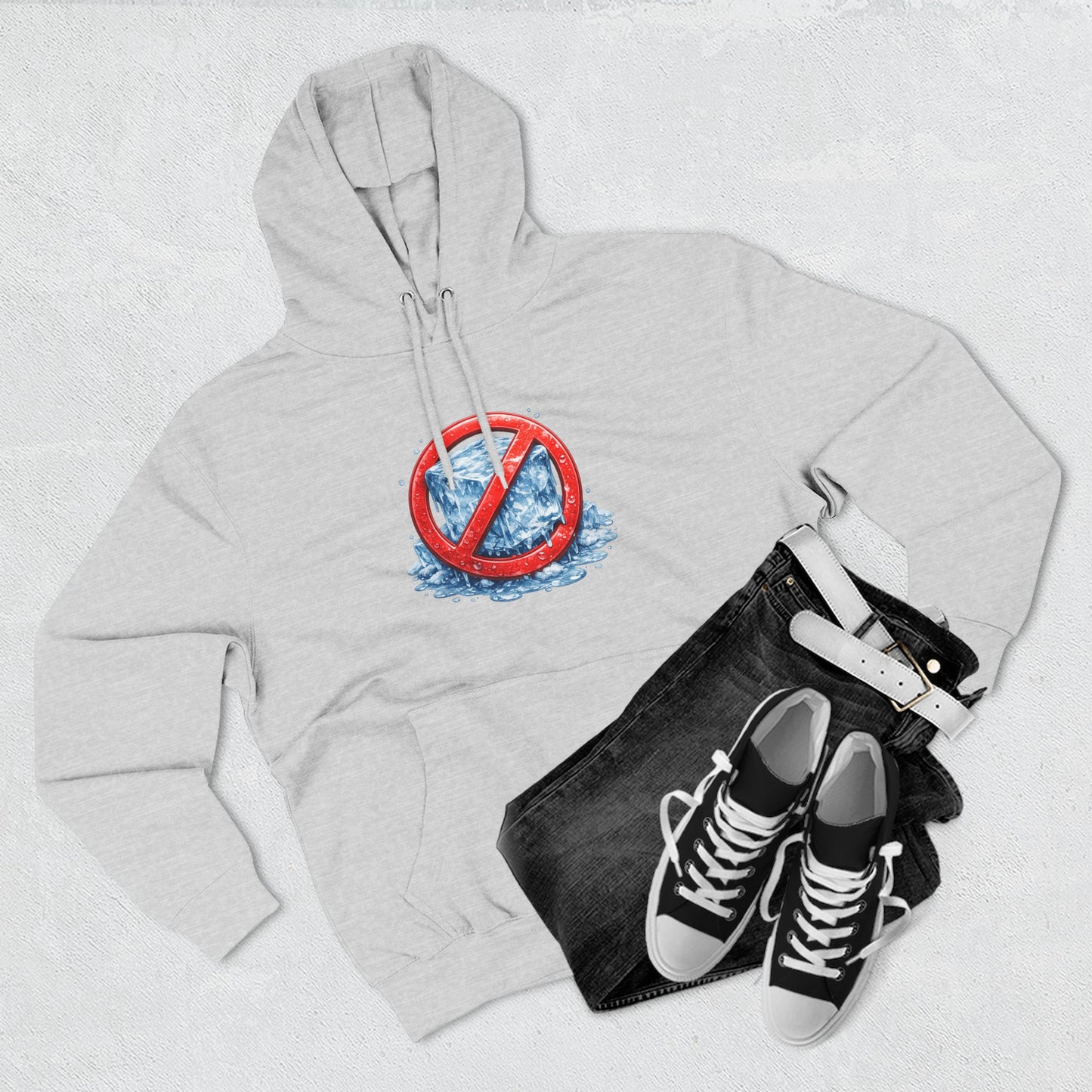 No ICE Hoodie — Anti-Ice Graphic Fleece Pullover
