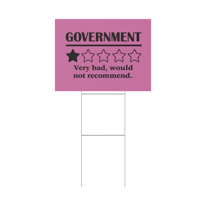 Pink Yard Sign - 1/5 Stars Would Not Recommend